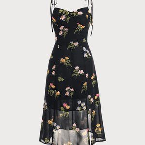 Rihoas Floral Tie Shoulder Cami Dress